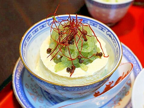 さしみ蒟蒻の山椒油漬け＊ひややっこ